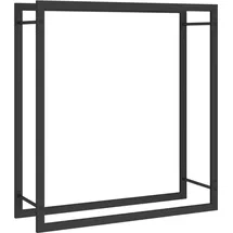 vidaXL Kaminholzregal 80 x 28 x 86 cm mattschwarz