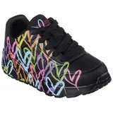 SKECHERS Sneaker »JGoldcrown: Uno Lite - Spread the Love«, Chunky Sneaker, Pleatausneaker, Retro Sneaker mit allover Print Gr. 33, black/multi, , 93057256-33