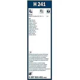 Bosch Wischblatt 3 397 015 451, 240mm, Hinten