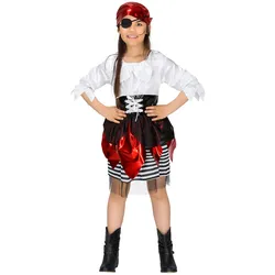 tectake® Mädchenkostüm Piratin Lilly Blaumarie