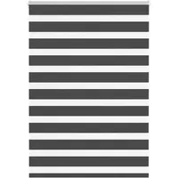 VidaXL Zebrarollo Schwarz 105x100 cm Stoffbreite 100,9 cm Polyester
