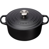 Le Creuset Signature Bräter 24 cm rund schwarz glänzend