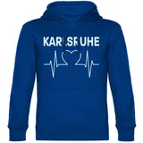multifanshop Hoodie Herzschlag Blau 3XL