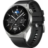 Huawei Watch GT 3 Pro 46 mm titangrau Flouroelastomer Armband schwarz