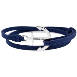 CLASSY GOOD - Anker Armband - silber blau