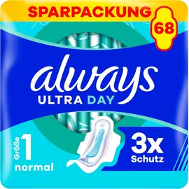 Always Damenbinden Normal (Größe 1) Mit Flügeln 68 Stück