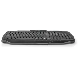 Nedis Gaming Keyboard - USB 2.0 - Folientasten - LED - US international - US-Layout - Stromversorgung über USB - Netzkabellänge: 1.50 m - Gaming