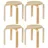 Home4You Kinderhocker 4er Set H 30 cm Birke massiv beige