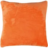 Bestlivings Kissenhülle Kuschel Kissenbezug mit Reißverschluss 50 x 50 cm Orange