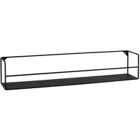 Home4You Wandregal 83 x 16 cm Schwarz