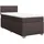 vidaXL Boxspringbett 90 x 200 cm Dunkelbraun