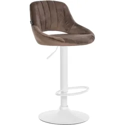 CLP Barhocker Milet Samt braun/weiß