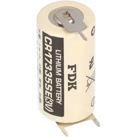 Panasonic CR17335SE Lithium Batterie mit 3er Print Anschlüssen, 1er Print auf +Pol, 2er Print auf -Pol, Rastermaß 10mm