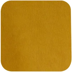 Stil Casa, Set 12 Untersetzer, Polyurethan, 10x10 cm, Farbe gelb ocker.