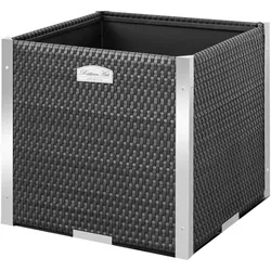 Polyrattan Pflanzgefäß mit Aluminiumrahmen