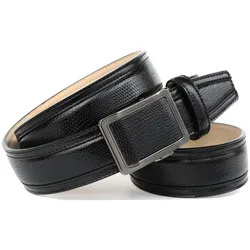 Ledergürtel ANTHONI CROWN, Damen, Gr. 100, schwarz, Leder, unifarben, gemustert, Gürtel, Handgenähter Gürtel mit stilvoller Automatik-Schließe