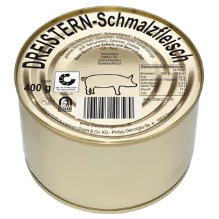 DREISTERN Schmalzfleisch 400g I Köstliche Kombination Aus Schweinefleisch Und Schweinespeck