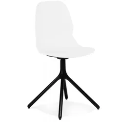 Designerstuhl aus Polypropylen und Metall | Ergonomischer Stuhl mit geschwungener Rückenlehne | Skandinavischer Stil | Kadima Design