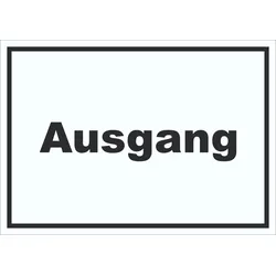 Ausgang Schild mit Text Exit Schluss waagerecht A6 (105x148mm)
