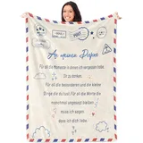 Belillpipi Geschenk für Papa, Vatertagsgeschenk, Bestes Papa Geschenk mit Weicher Decke, Vater Geburtstag Papa, Geburtstagsgeschenk für Papa, 51 x 59 Zoll