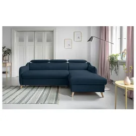 miuform Ecksofa mit Schlaffunktion Sweet Harmony ¦ blau ¦ Maße (cm): B: 228 H: 95