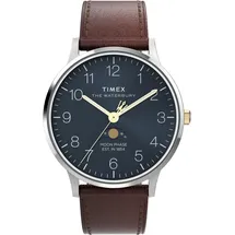 Timex Waterbury Classic Moon Phase Braun Leder 40 mm TW2W75600