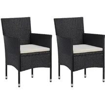 vidaXL Gartenstuhl 52 x 57 x 30,8 cm schwarz 2 St.