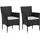 vidaXL Gartenstuhl 52 x 57 x 30,8 cm schwarz 2 St.