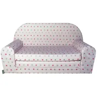 Kindersitzgruppe Kindersofa "MINI" Kindercouch zum Aufklappen W386 grau|rosa