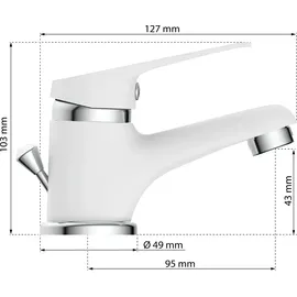 Eisl Speed Einhandmischer chrom/weiß NI075SCR-W