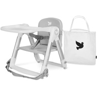 APRAMO FLIPPA Sitzerhöhung Faltbarer Boostersitz Kindersitz mit Tablett, Tragbarer Reise Hochstuhl mit Tasche, Kinderstuhl zum Essen (Glut)
