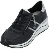 REMONTE Damen Sneaker D0T04, Frauen Halbschuhe,lose Einlage,Freizeitschuhe,Turnschuhe,Laufschuhe,Freizeit,sportlich,blau Kombi (14),37 EU - 37