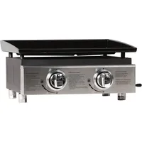 Habitat et Jardin Plancha-Gasgrill 'Presto 2' - 2 Brenner - 5 kW - Grau