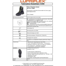 Lupriflex Schnittschutzstiefel Class 3 Sportive Hunter S3 SRC Gr.43, 3-640-43