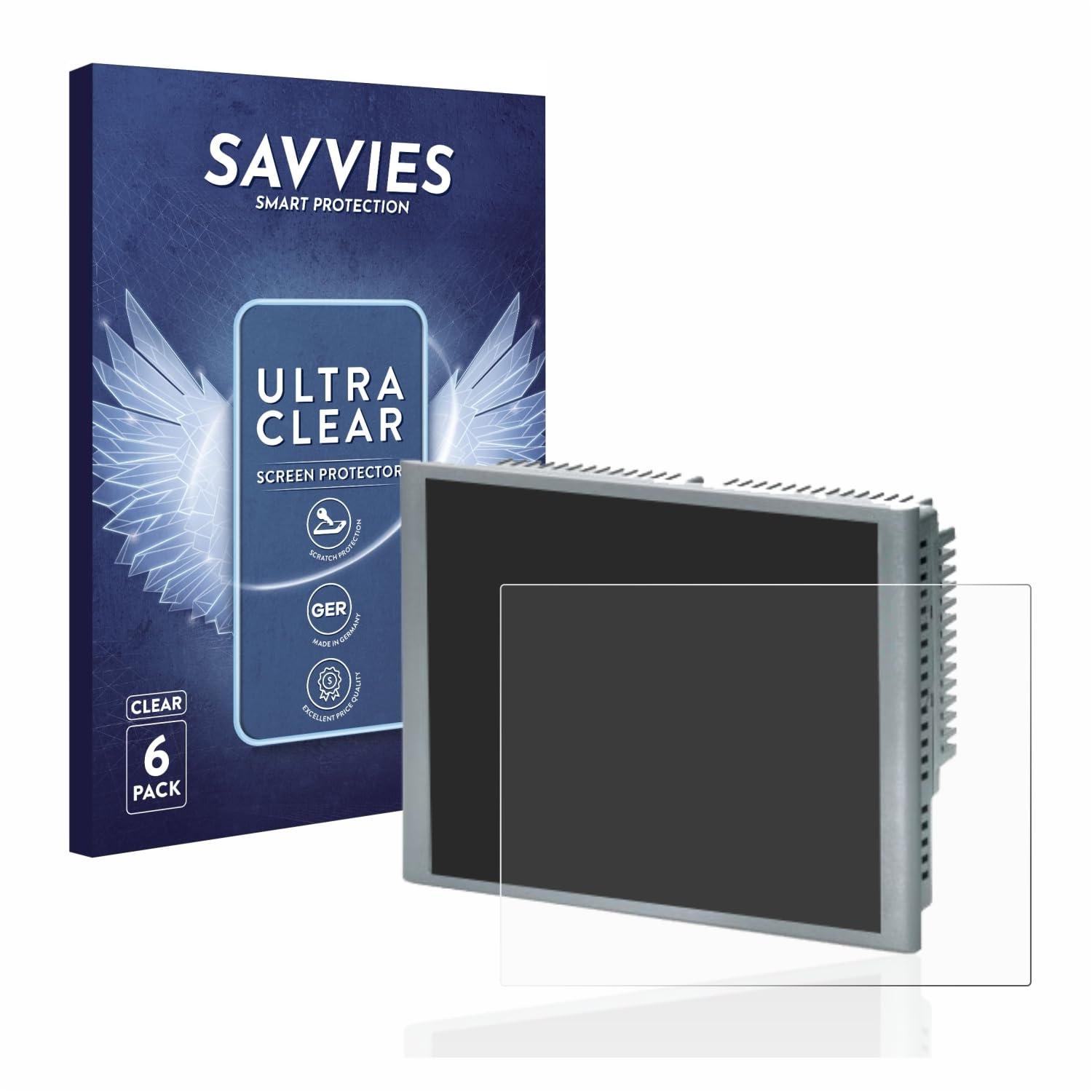 Savvies 6 Stück Schutzfolie für Siemens Simatic MP 277 8" Touch Displayschutz-Folie Ultra-Transparent