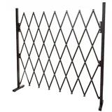 Mendler Absperrgitter HWC-B34, Scherengitter Rankhilfe Tierschutzgitter ausziehbar, Alu braun ~ Höhe 153cm, Breite 28-200cm