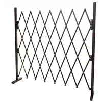 Mendler Absperrgitter HWC-B34, Scherengitter Rankhilfe Tierschutzgitter ausziehbar, Alu braun ~ Höhe 153cm, Breite 28-200cm