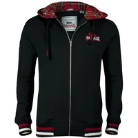 Lonsdale Herren Kapuzensweatjacke mit Reißverschluss normale Passform Lancaster Reißverschlusspullover