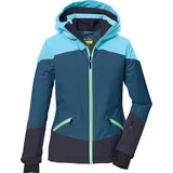 KILLTEC Mädchen Skijacke wasserdicht/Funktionsjacke mit Kapuze und Schneefang KSW 151 GRLS SKI JCKT, dunkel ozean, 128, 41187-000