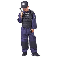 thetru Kostüm SWAT 'Special Forces' Kostüm für Jungen, Polizei blau 140