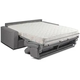 vente-unique Schlafsofa 4-Sitzer – Liegefläche: 160 cm – Matratzenhöhe: 18 cm - Grau - VIZIR
