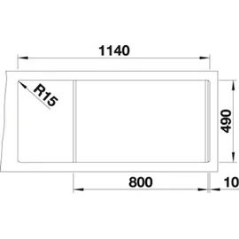 Blanco Divon II 8 S-IF links + Excenterbetätigung + InFino