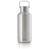 Equa Timeless Trinkflasche, Edelstahl, 600ml, BPA-frei, auslaufsicher, haltbar, multifunktional, Stahl