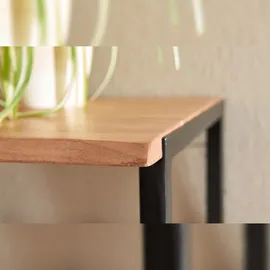 KADIMA DESIGN Wandgarderobe Akazie 80 x 22 x 33 cm Beige