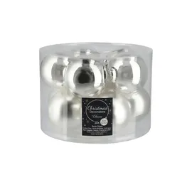 WEBMARKETPOINT Weihnachtsbaumkugel 10er-Set ¦ silber ¦ Glas,Aluminium Ø: 6.0