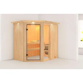 Karibu Fiona inkl. 9 kW Ofen + ext. Steuerung + Dachkranz