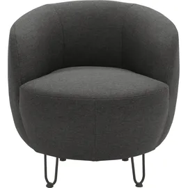 INOSIGN Sessel INOSIGN "Anjuli Lieferzeit nur 2 Wochen", grau, B:72cm H:72cm T:76cm, 100% Polyester, Sessel, Sessel, Runde Form, perfektes Einzelstück, Flausch oder Feinstruktur