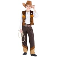 dressforfun Cowboy-Kostüm Jungenkostüm Cowboy Luke braun 140 (10-12 Jahre) - 140 (10-12 Jahre)
