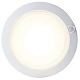 Northpoint LED Akku Sensorleuchte Deckenleuchte rund 18 cm Unterbauleuchte USB mit Bewegungsmelder/Dämmerungssensor 30s Timer Montagematerial