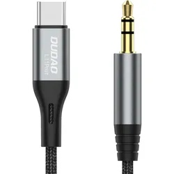 Dudao audio cable USB-C - mini jack 3.5mm 1m gray L11PROT - Kabel - Audio/Multim